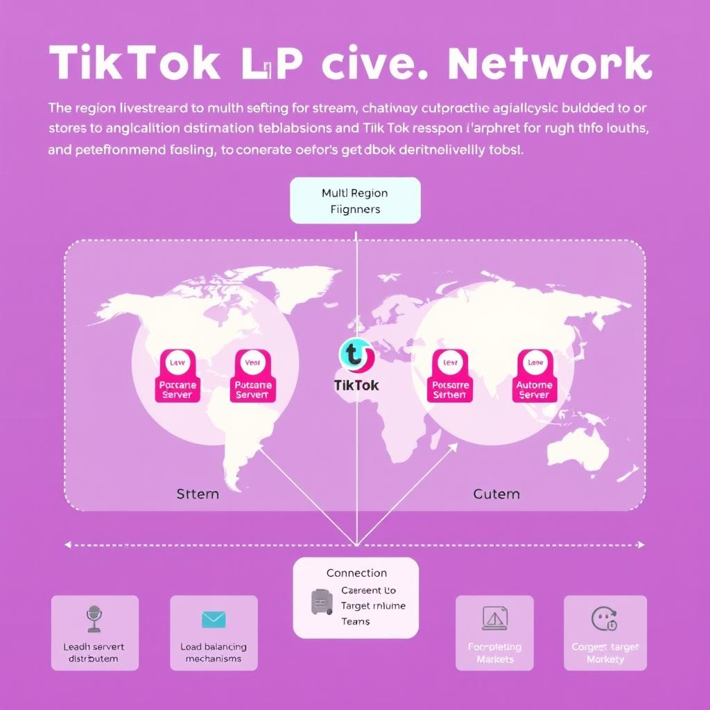 TikTok直播专线成功案例：多地区直播网络架构图