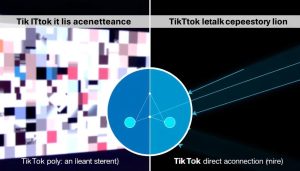 TikTok直播卡顿问题对比图，左侧普通网络模糊卡顿，右侧专线清晰流畅