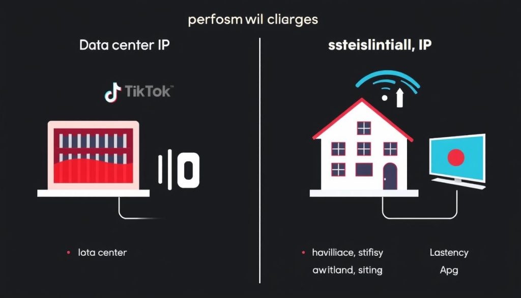 数据中心IP与原生住宅IP在TikTok直播中的性能对比
